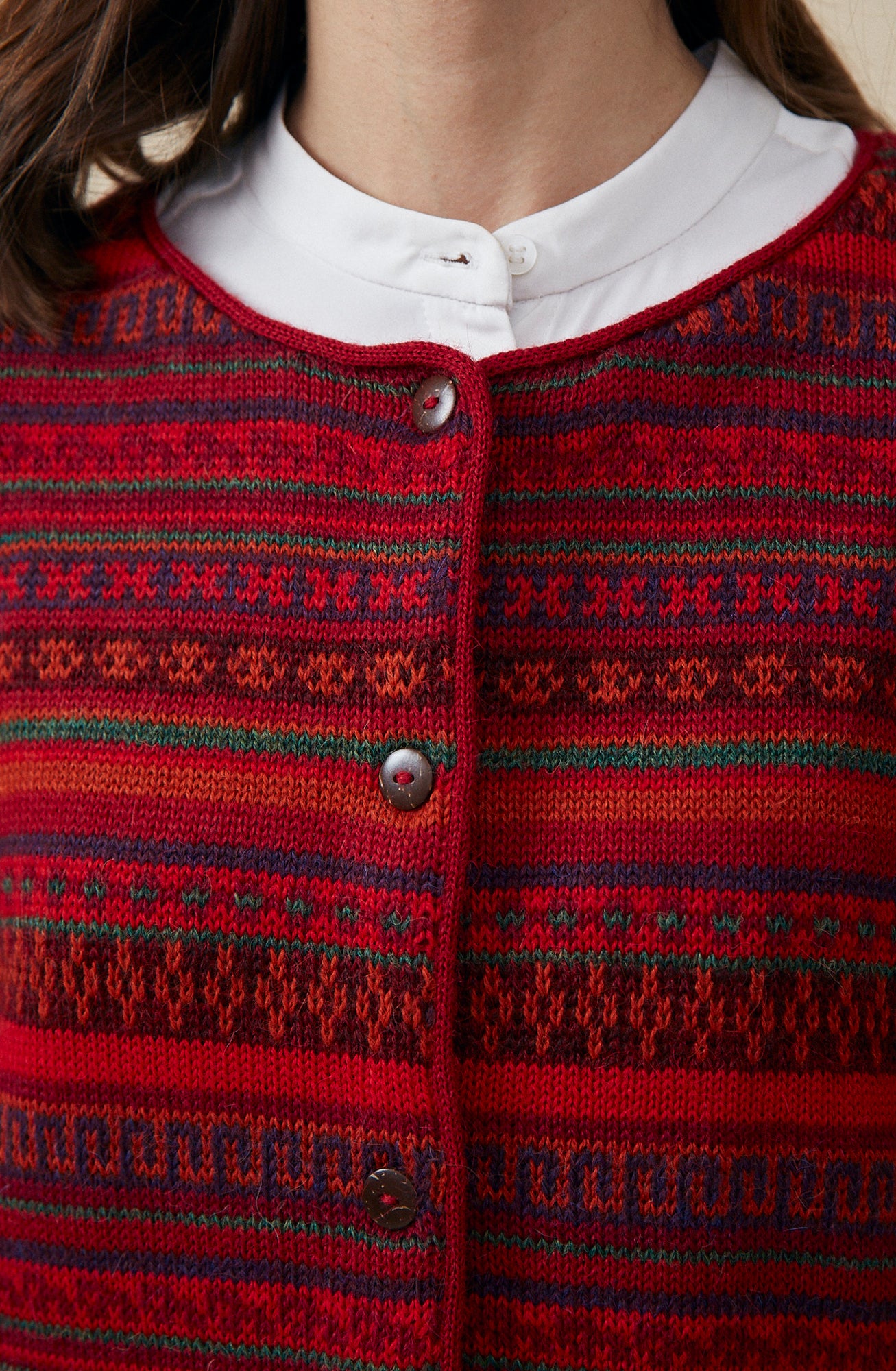 Cardigan Rayas aus 100% Alpakawolle