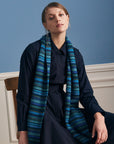 Rayas Alpaka Schal in Türkis von Manuela Bedford