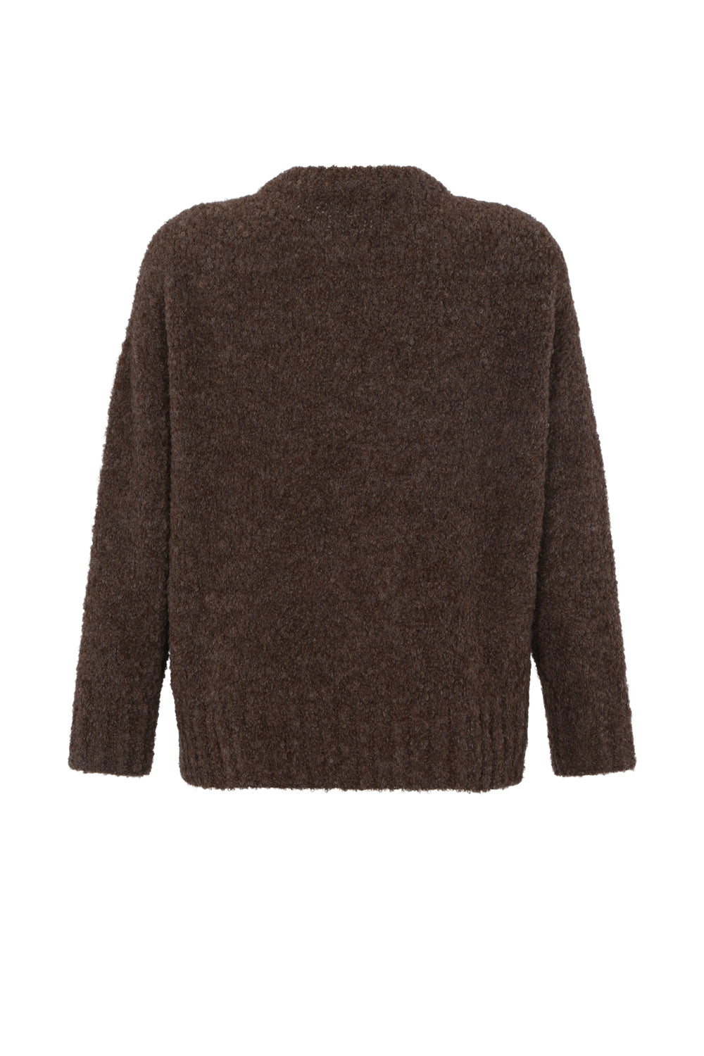 Damen Alpaka Bouclé Pullover in Braun
