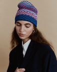 Alpaka Jacquard Mütze Colorin von Manuela Bedford
