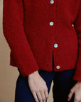 Alpaka Boucle Strickjacke aus Boucle Garn von Manuela Bedford