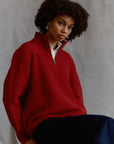 Alpaka Troyer Pullover in Rot von Manuela Bedford