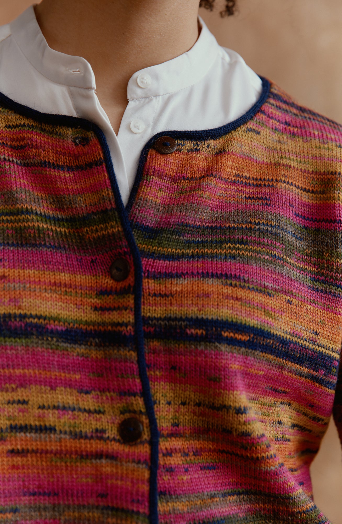 Pintado Cardigan aus 100% Alpaka in Multicolor