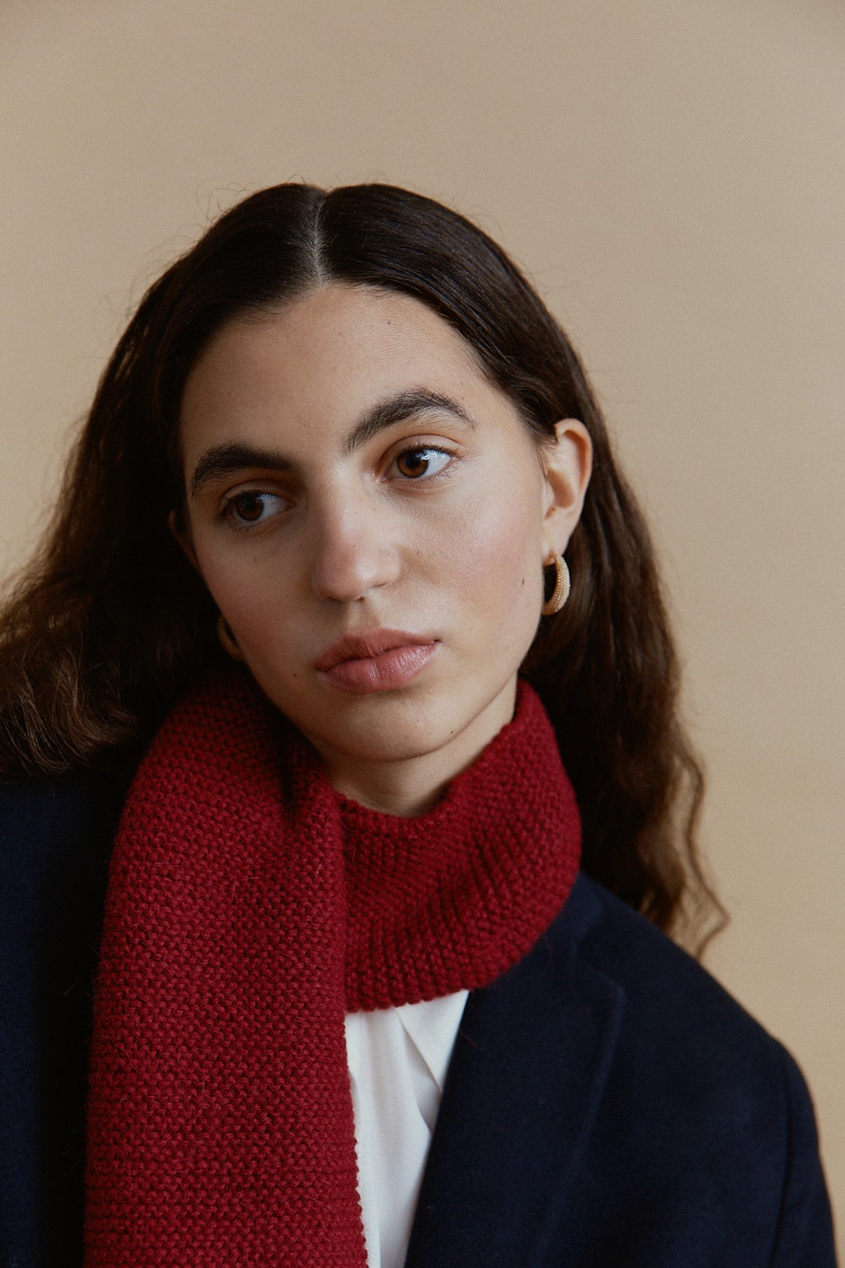 Alpaka Schal &amp; Handschuh Set Carmen in Rot
