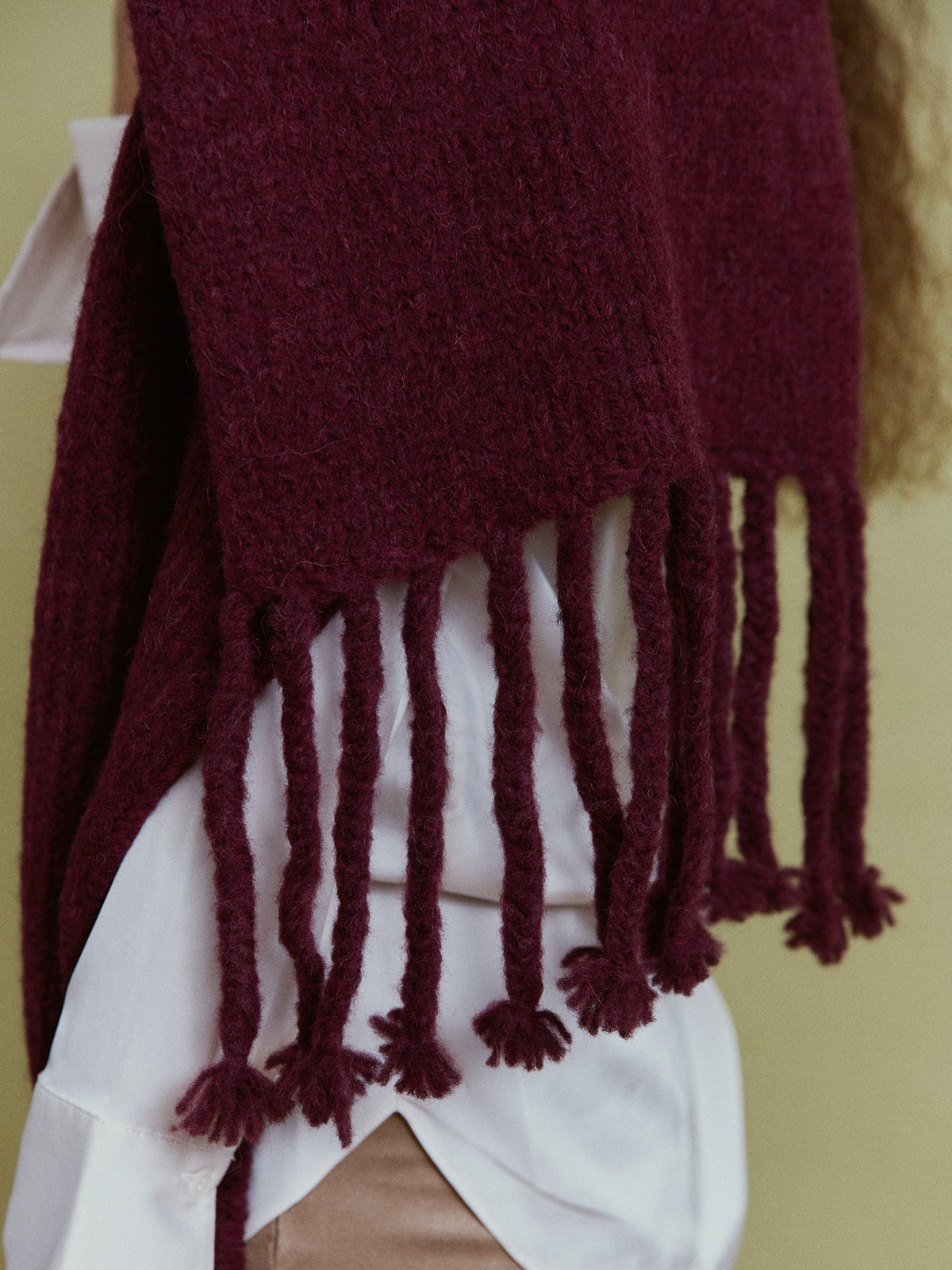 Alpaka Oversize Schal Gabriela in Berry