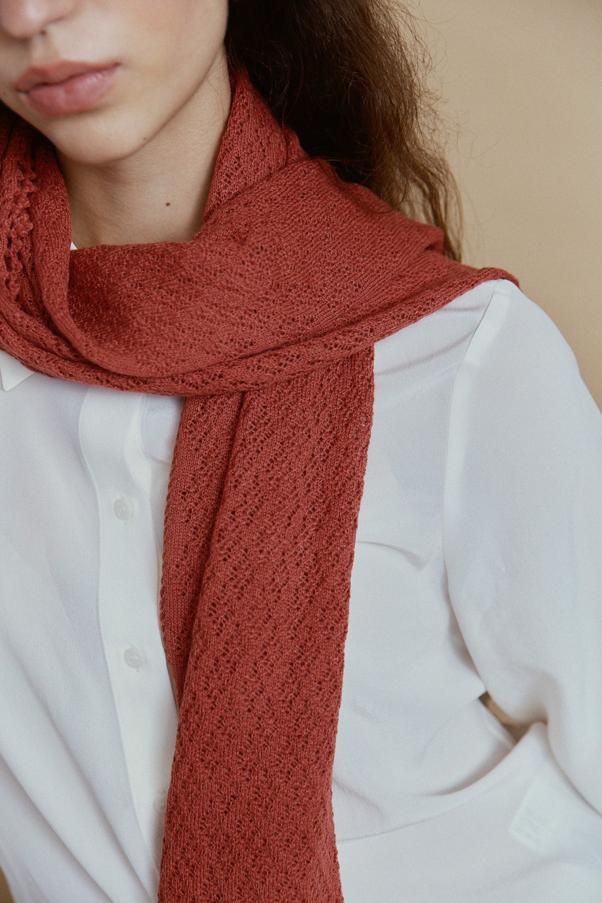 Handmade Crocheted Llama Scarf in Pure Llama Wool