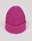 Alpaka Mütze in Fuchsia aus Baby Alpaka