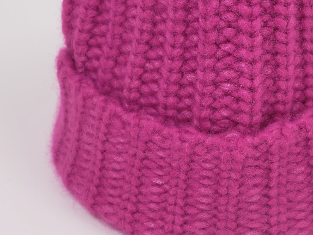 Alpaka Mütze in Fuchsia aus Baby Alpaka