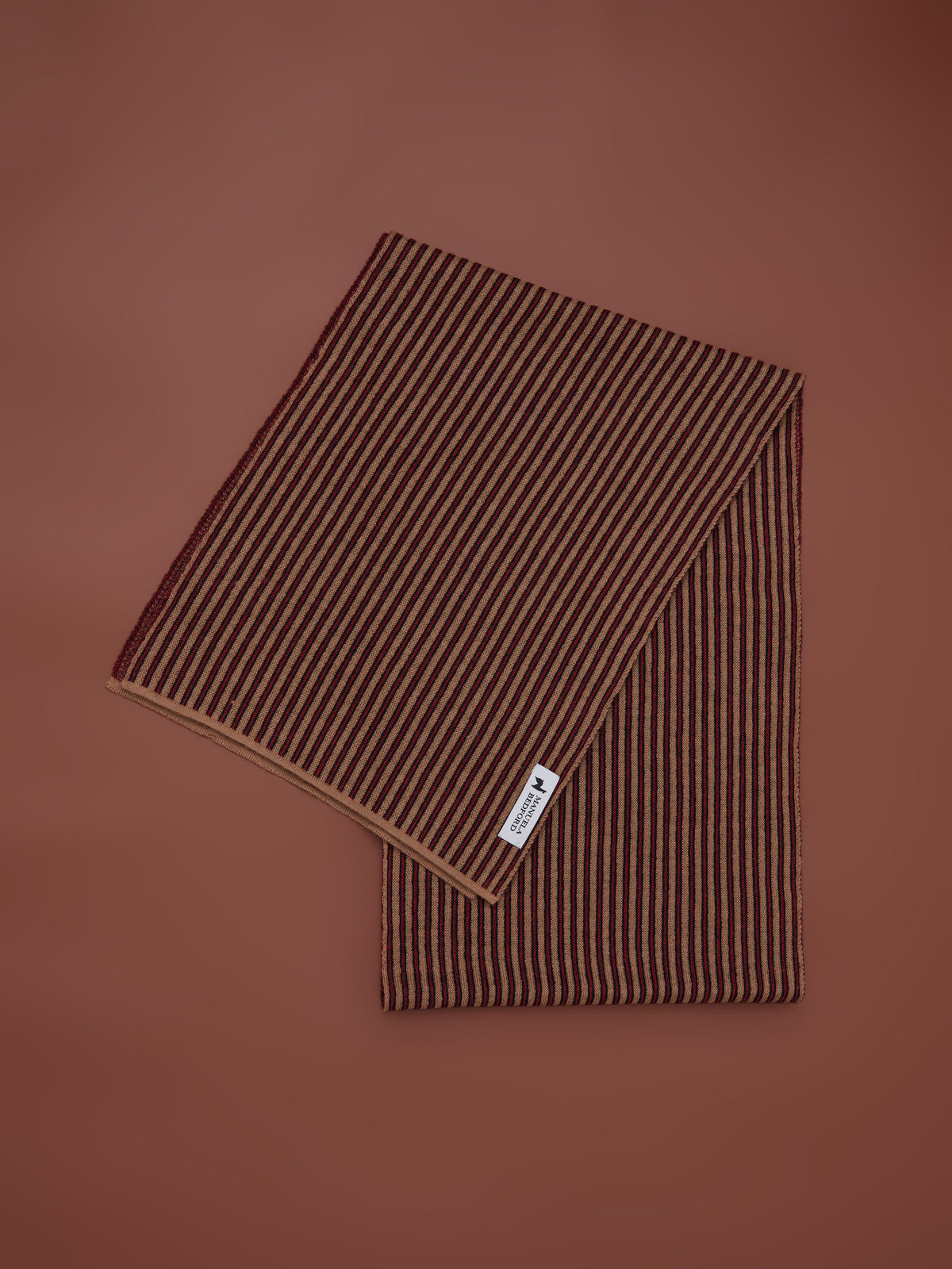 Alpaka Jacquard Schal Artin in Braun