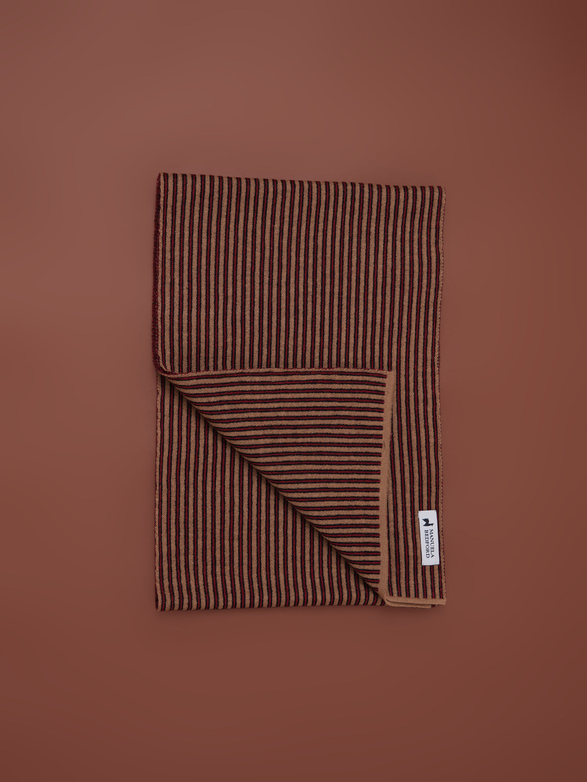 Alpaka Jacquard Schal Artin in Braun