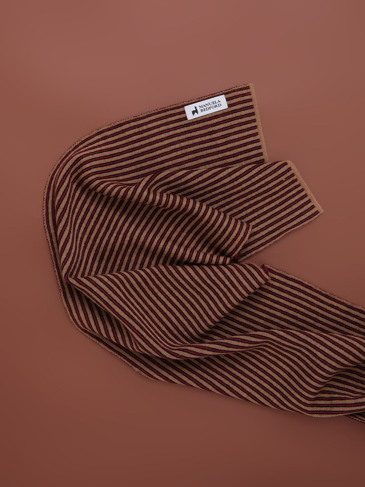Alpaka Jacquard Schal Artin in Braun