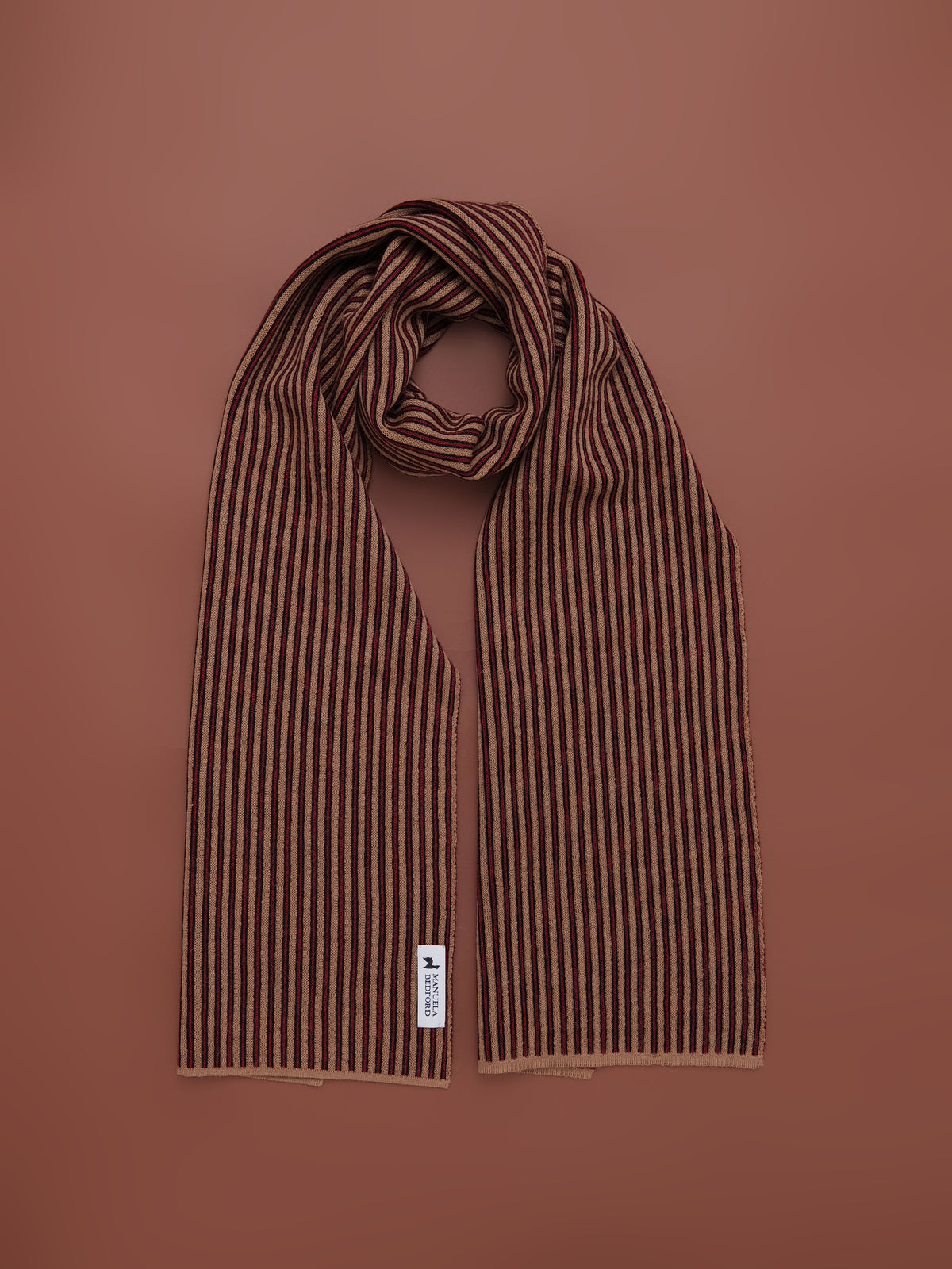 Alpaka Jacquard Schal Artin in Braun