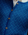 Alpaka Cardigan Aura in Blau von Manuela Bedford