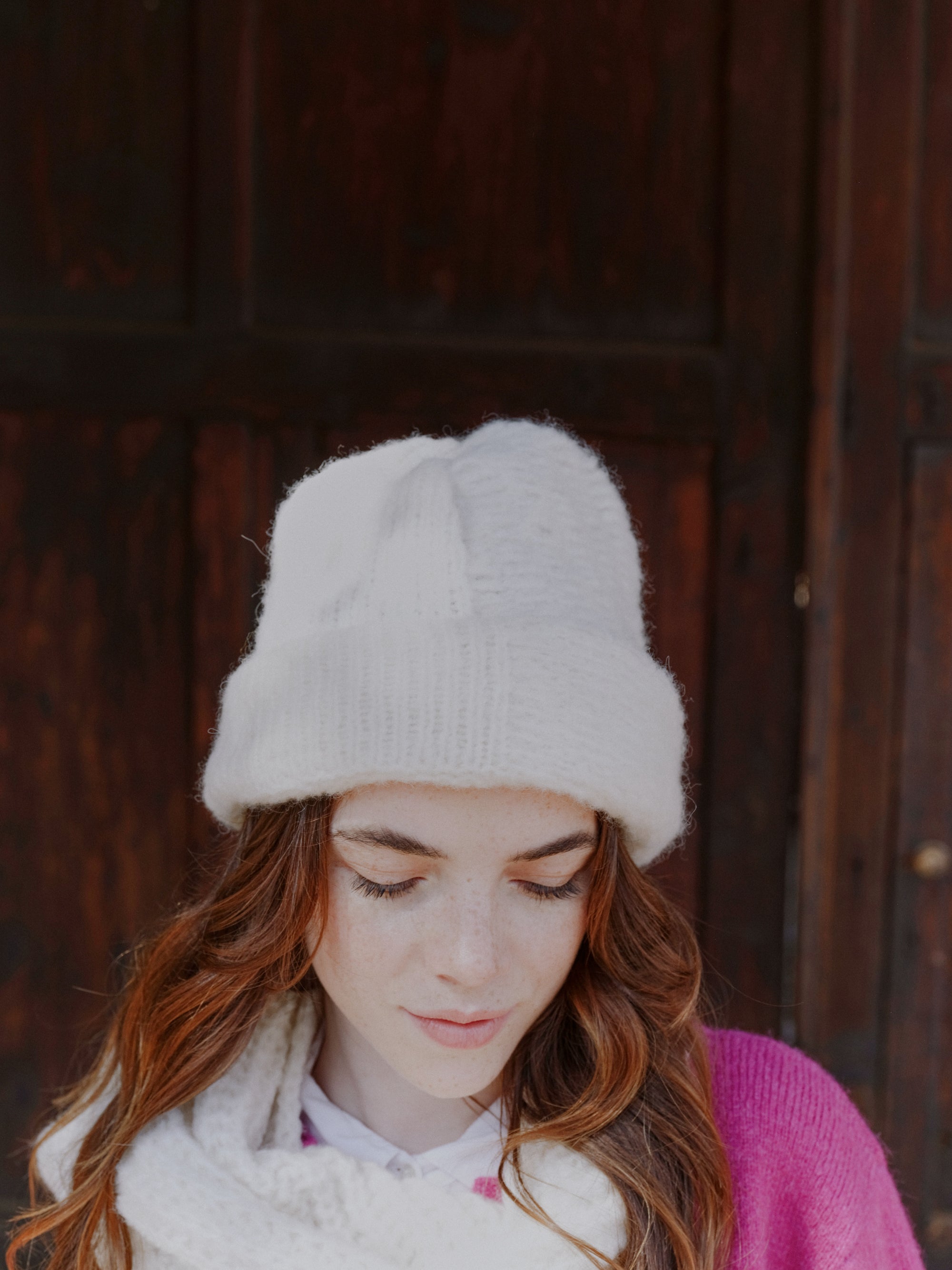 Alpaka Beanie in Natur von Manuela Bedford 