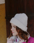Alpaka Beanie in Natur von Manuela Bedford 