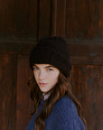 Alpaka Beanie in Schwarz von Manuela Bedford 