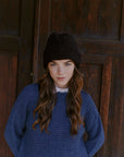 Alpaka Beanie in Schwarz von Manuela Bedford 