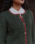 Alpaka Strickjacke in Grün von Manuela Bedford 