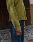 Alpaka Strickjacke in Grün von Manuela Bedford 