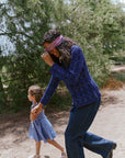 Alpaka Strickjacke in Blau von Manuela Bedford 
