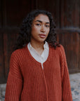 Alpaka Strickjacke in Braun von Manuela Bedford 