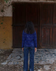 Alpaka Strickjacke in Blau von Manuela Bedford 