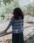 Alpaka Strickjacke in Hellblau von Manuela Bedford 