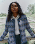 Alpaka Strickjacke in Hellblau von Manuela Bedford 