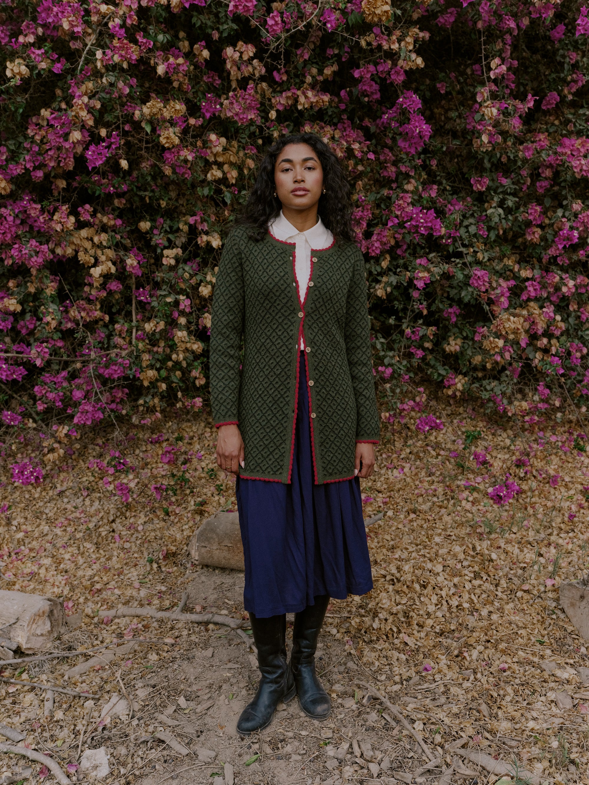 Alpaka Strickjacke Aura von Manuela Bedford in Grün