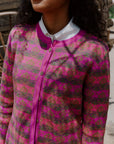 Alpaka Strickjacke Cleo von Manuela Bedford in Fuchsia