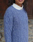Alpaka Strickpullover in Blau von Manuela Bedford