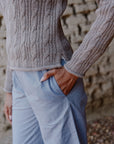 Baby Alpaka Pullover in Taupe von Manuela Bedford 