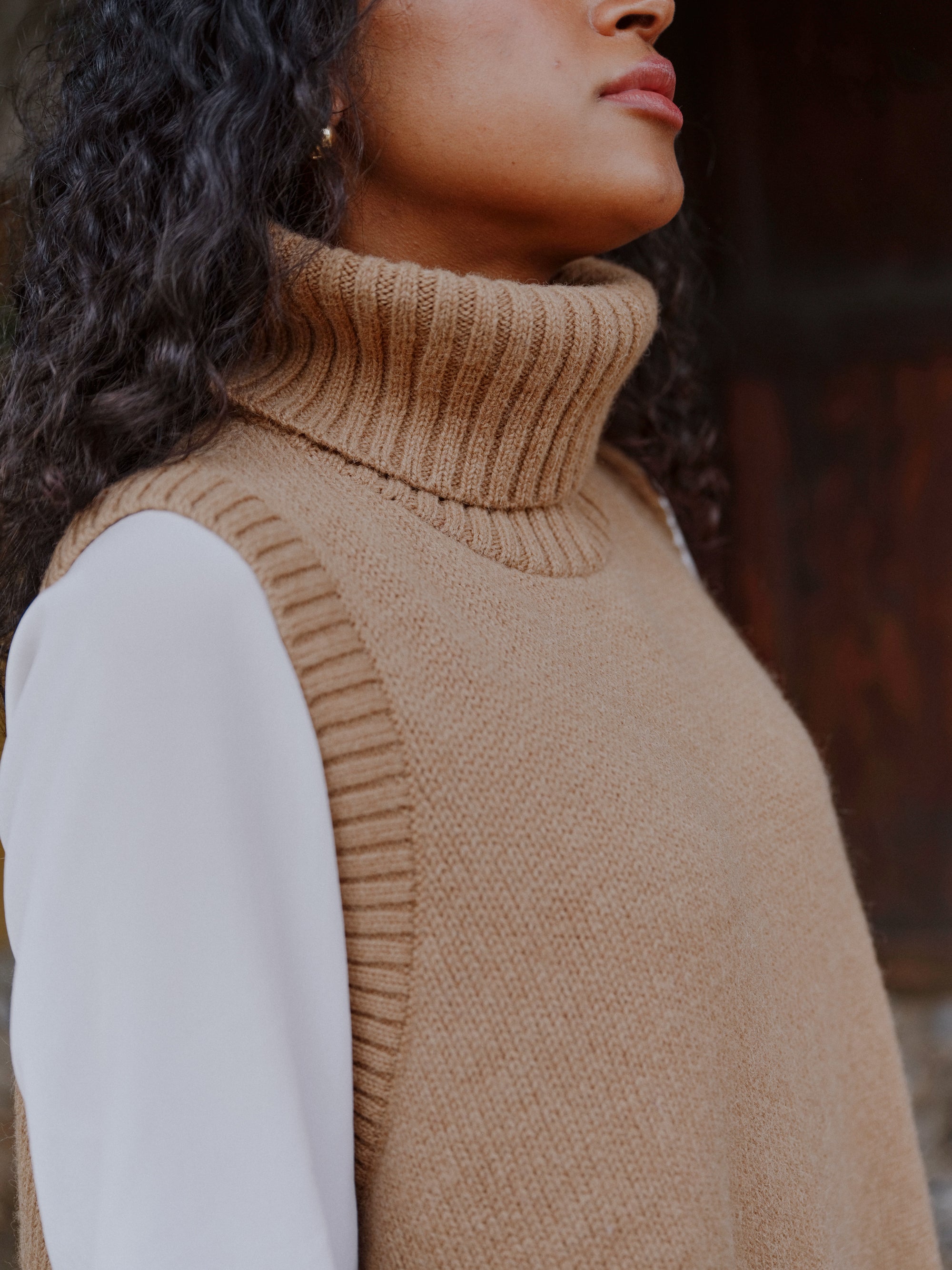 Baby Alpaka Weste von Manuela Bedford Detailansicht