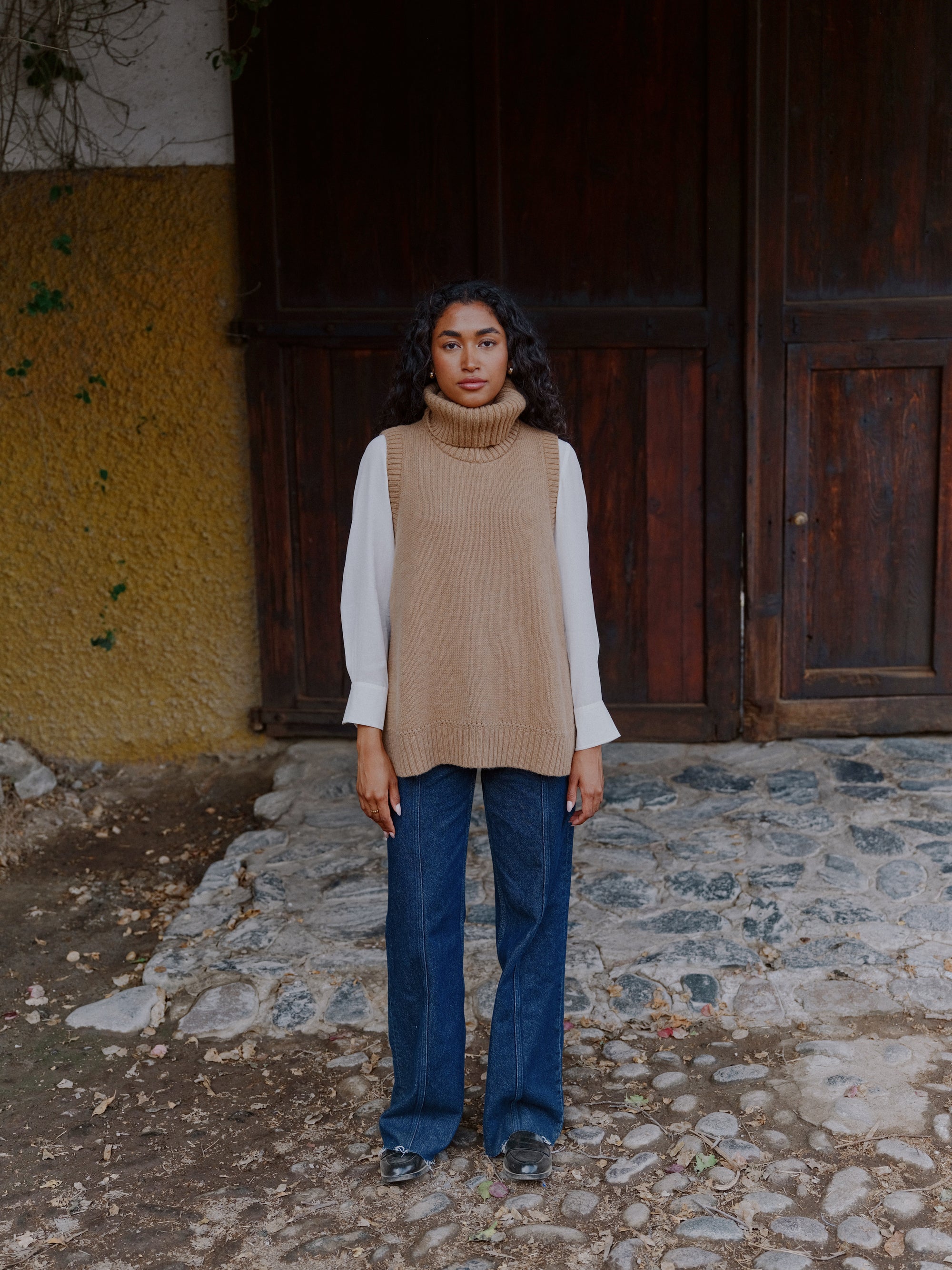 Baby Alpaka Weste Rollkragen von Manuela Bedford 