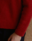 Alpaka Troyer Pullover in Rot von Manuela Bedford