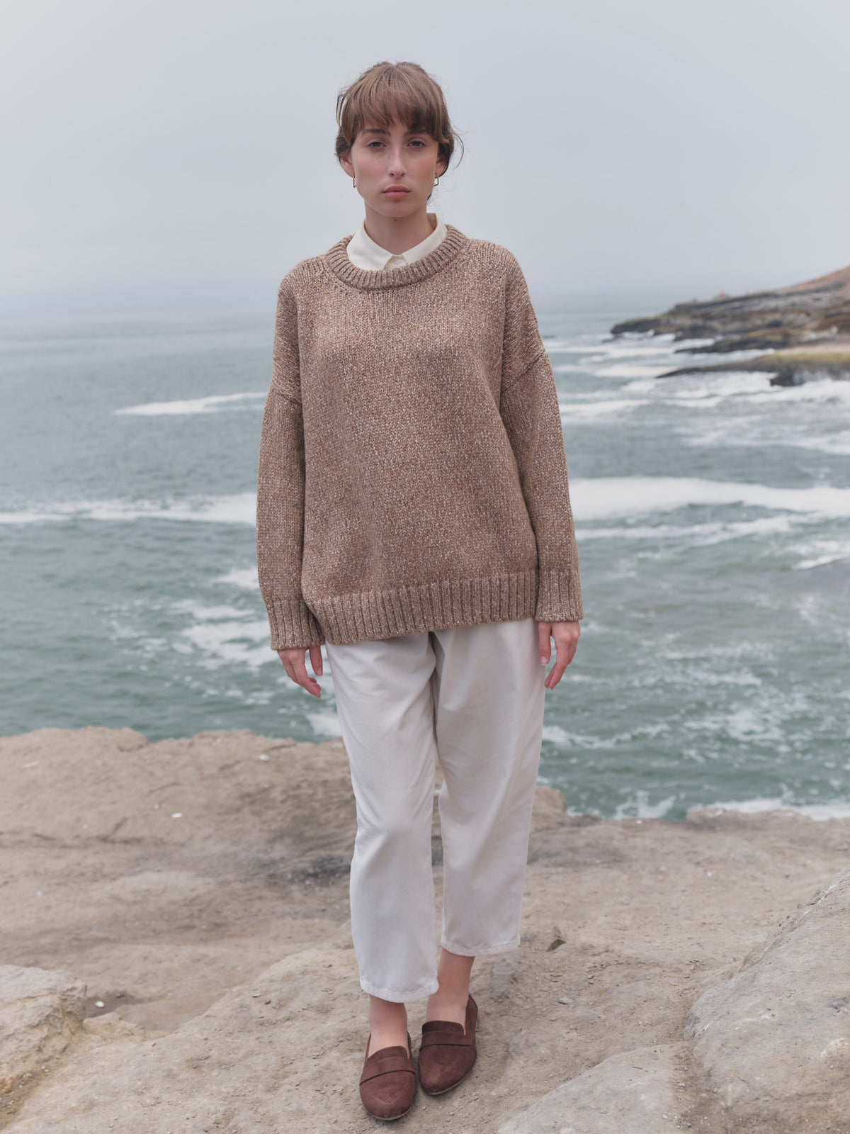 Alpaka Pullover Vero in Braun von Manuela Bedford