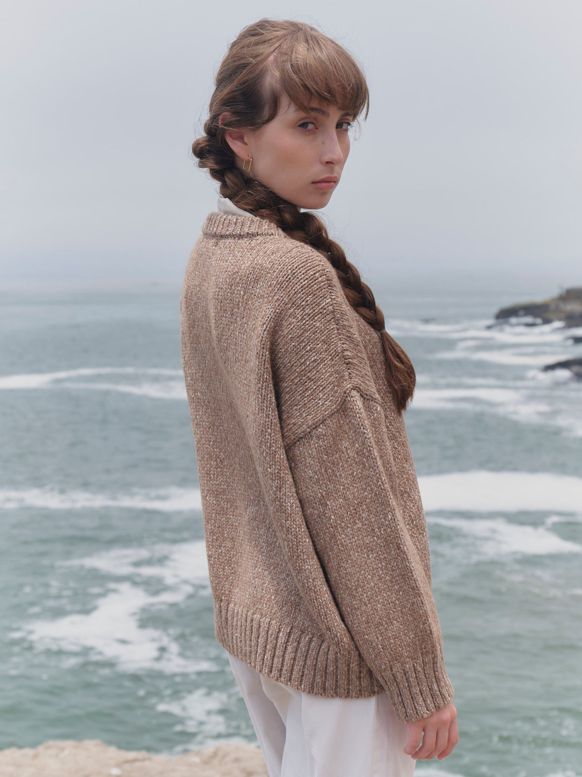 Alpaka Pullover Vero in Braun von Manuela Bedford