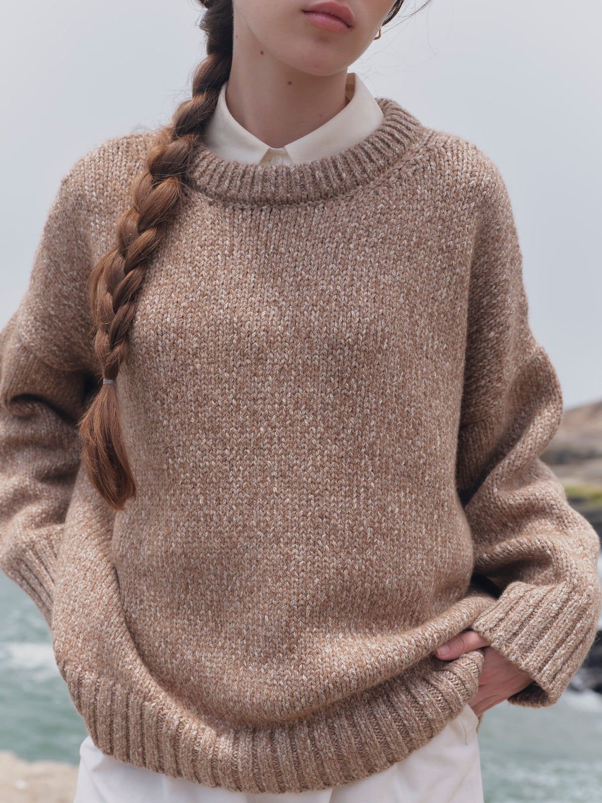 Alpaka Pullover Vero in Braun von Manuela Bedford