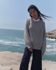 Alpaka Pullover Vero in Grau von Manuela Bedford