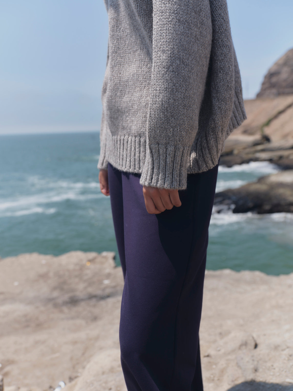 Alpaka Pullover Vero in Grau von Manuela Bedford