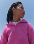 Alpaka Pullover Viacha in Fuchsia von Manuela Bedford