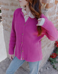 Alpaka Strickjacke in Fuchsia von Manuela Bedford 