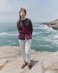 Alpaka Strickjacke JULI in Berry von Manuela Bedford