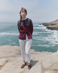Alpaka Strickjacke JULI in Berry von Manuela Bedford