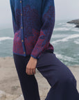 Alpaka Strickjacke JULI in Blau von Manuela Bedford