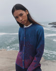 Alpaka Strickjacke JULI in Blau von Manuela Bedford