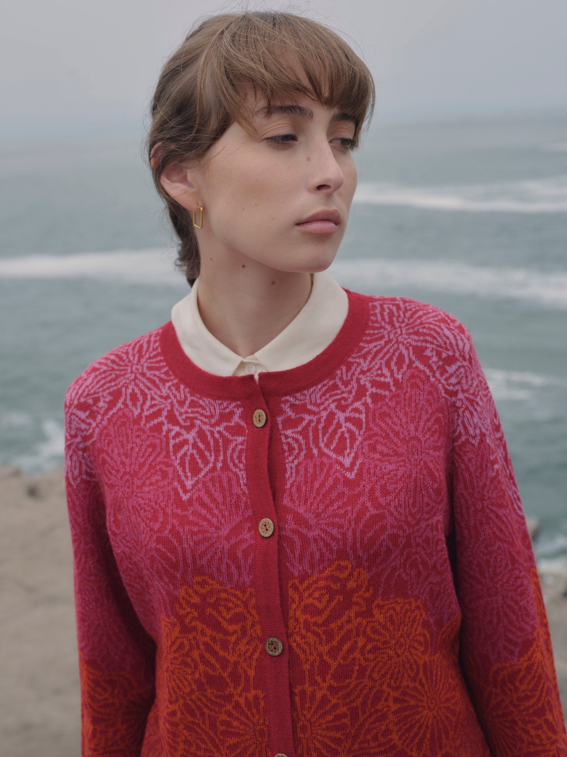 Alpaka Strickjacke JULI in Rot von Manuela Bedford