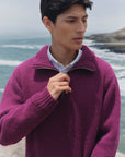 Alpaka Troyer Pullover in Berry von Manuela Bedford
