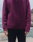 Alpaka Troyer Pullover in Berry von Manuela Bedford