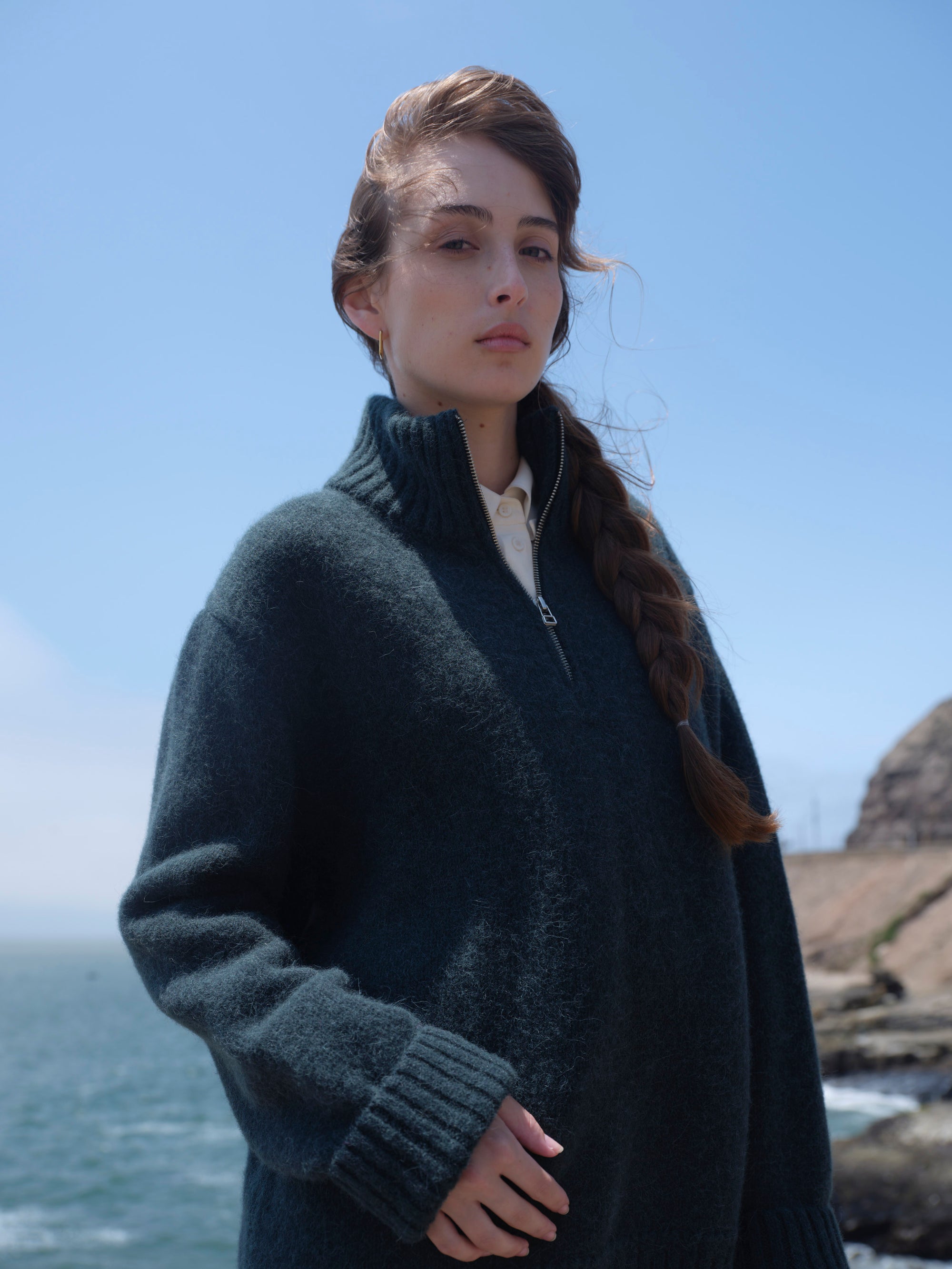 Alpaka Troyer Pullover in Grün von Manuela Bedford